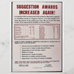 Suggestion Awards Increased Again Flyer Design