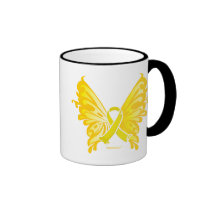 Suicide Prevention Ribbon Butterfly mugs