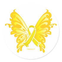 Suicide Prevention Ribbon Butterfly stickers