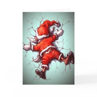 Suicide Santa card