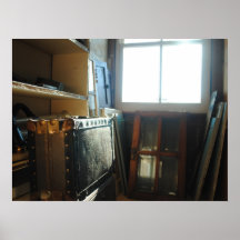 Suitcase in Attic Print