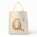 sulking cat grocery tote bags