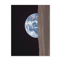 Summary Description Earth rising behind the moon M
