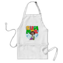 SUMMER African American Girl Tshirts and Gifts Apron