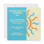 Summer and Spring Book Club Schedule & Invitation