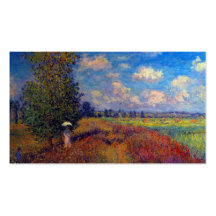 Summer art impressionist poppy fields by Monet Business Card Template