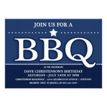 Summer BBQ Party Invitations
