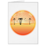 Summer Beach Scene: Vector Drawing cards