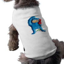 Summer Blue Furry Monster pet clothing