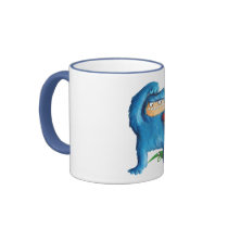Summer Blue Furry Monster mugs