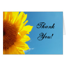 Summer Blue Sky with Yellow Sunflower Card