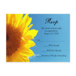 Summer Blue Sky with Yellow Sunflower RSVP Reply Post Card