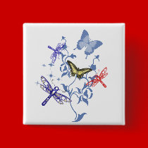 Summer Butterflies buttons