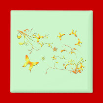 Summer Butterflies magnets