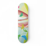 summer butterfly vector scene skateboards