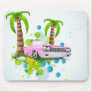 Summer cabrio t-shirt mouse pad