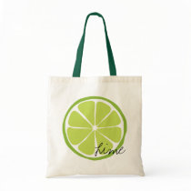 Summer Citrus Lime Tote Tote Bags