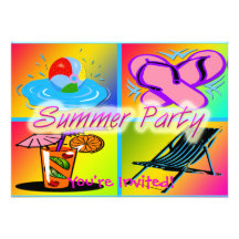 Summer Collage Party Invitation