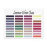 Summer Color Chart Post Cards