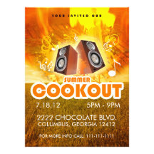 SUMMER COOKOUT FLYER CUSTOM INVITES