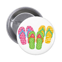 Summer Flip Flops Button