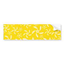 Summer Floral Design. Sunny Yellow. Bumper Sticker