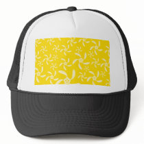 Summer Floral Design. Sunny Yellow. Hats