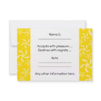 Summer Floral Design. Sunny Yellow. Personalized Announcements