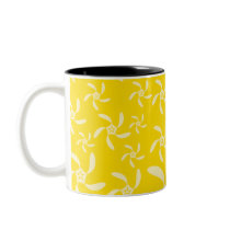 Summer Floral Design. Sunny Yellow. Coffee Mug