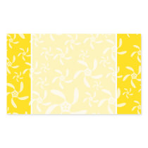 Summer Floral Design. Sunny Yellow. Rectangular Stickers