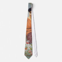 Summer Flowers by John William Godward Neck Ties