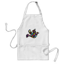 Summer Flowers Dove Apron