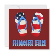 Summer Fun Flip Flop - USA Personalized Invitations