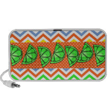 Summer Fun Limes Chevron Polka Dot Novelty Gifts Laptop Speakers