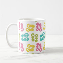 Summer fun pastel flip flop sandal slipper pattern mugs
