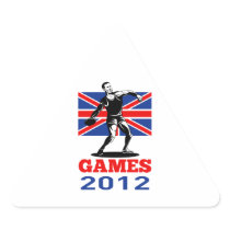 Summer Games 2012 Discus Throw Triangle Sticker