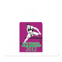 Summer Games 2012 Track and Field Hurdles Stickers