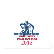 Summer Games 2012 Track and Field Hurdles Triangle Sticker