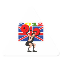 Summer Games 2012 Weightlifting Retro Sticker
