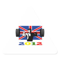 Summer Games 2012 Weightlifting Retro Stickers