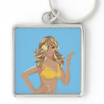 summer girl key chain