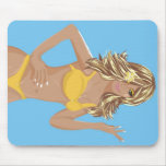 summer girl mousepads