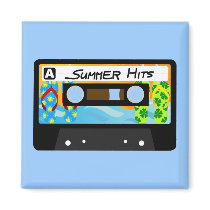 Summer Hits Tape Refrigerator Magnets