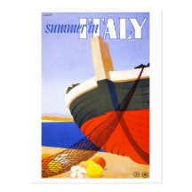 "Summer in Italy" Vintage Travel Poster Postcards