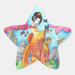Summer Maiko Geisha Butterfly Star Sticker
