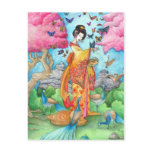 Summer Maiko Postcard, Maiko Geisha Art