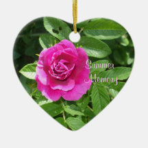 Summer Memory-One Red Rose Ornaments