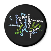 Summer nights fun magnets