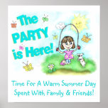 Summer Party Friends Art Poster posters