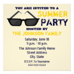 Summer Party Invitation - Black Sunglasses